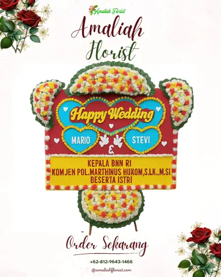 Papan Bunga Pernikahan Simpenan